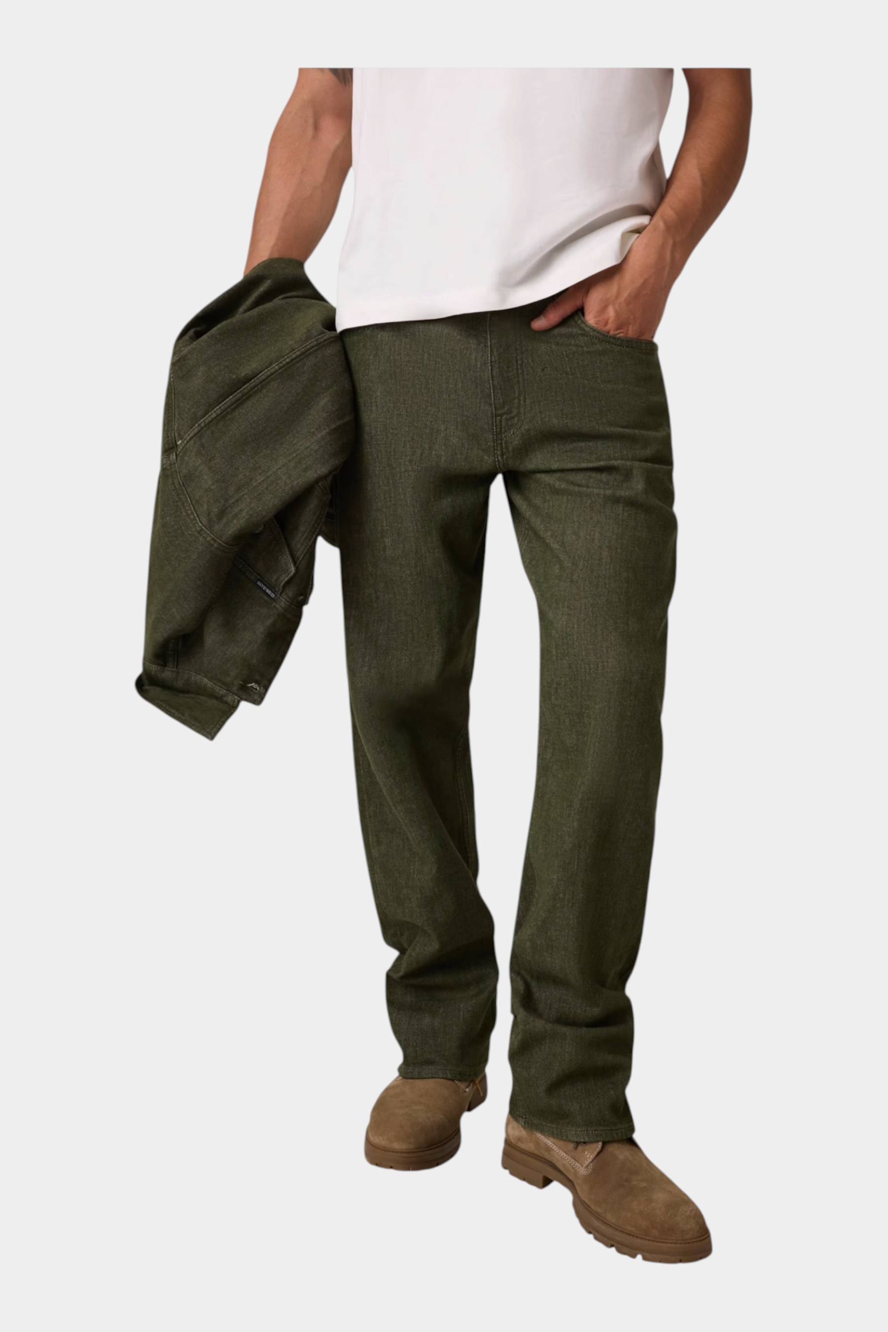 Jeans g18 relaxed uomo verde guess