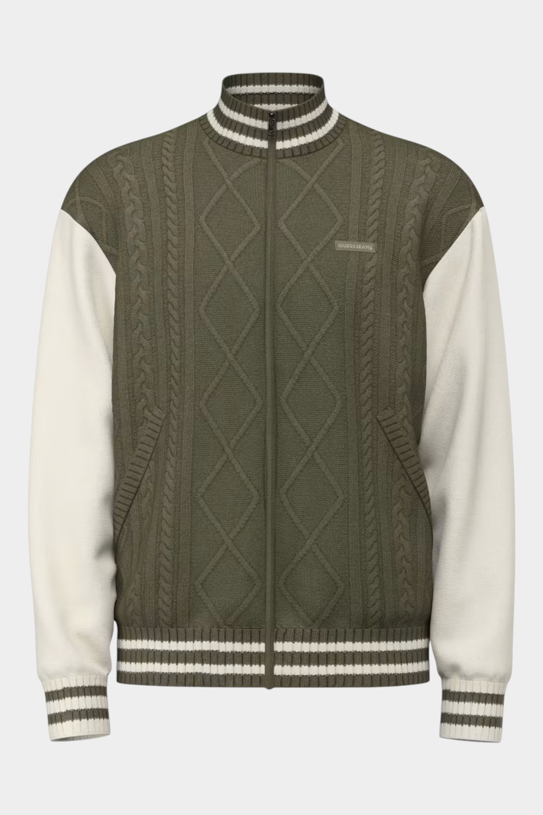Maglione bomber uomo verde guess - maglie