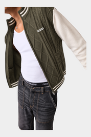 Maglione bomber uomo verde guess - maglie