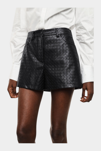 Shorts regular-fit con motivo geometrico e tasche donna nero imperial