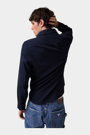 Camicia in flanella uomo blu guess - camicie
