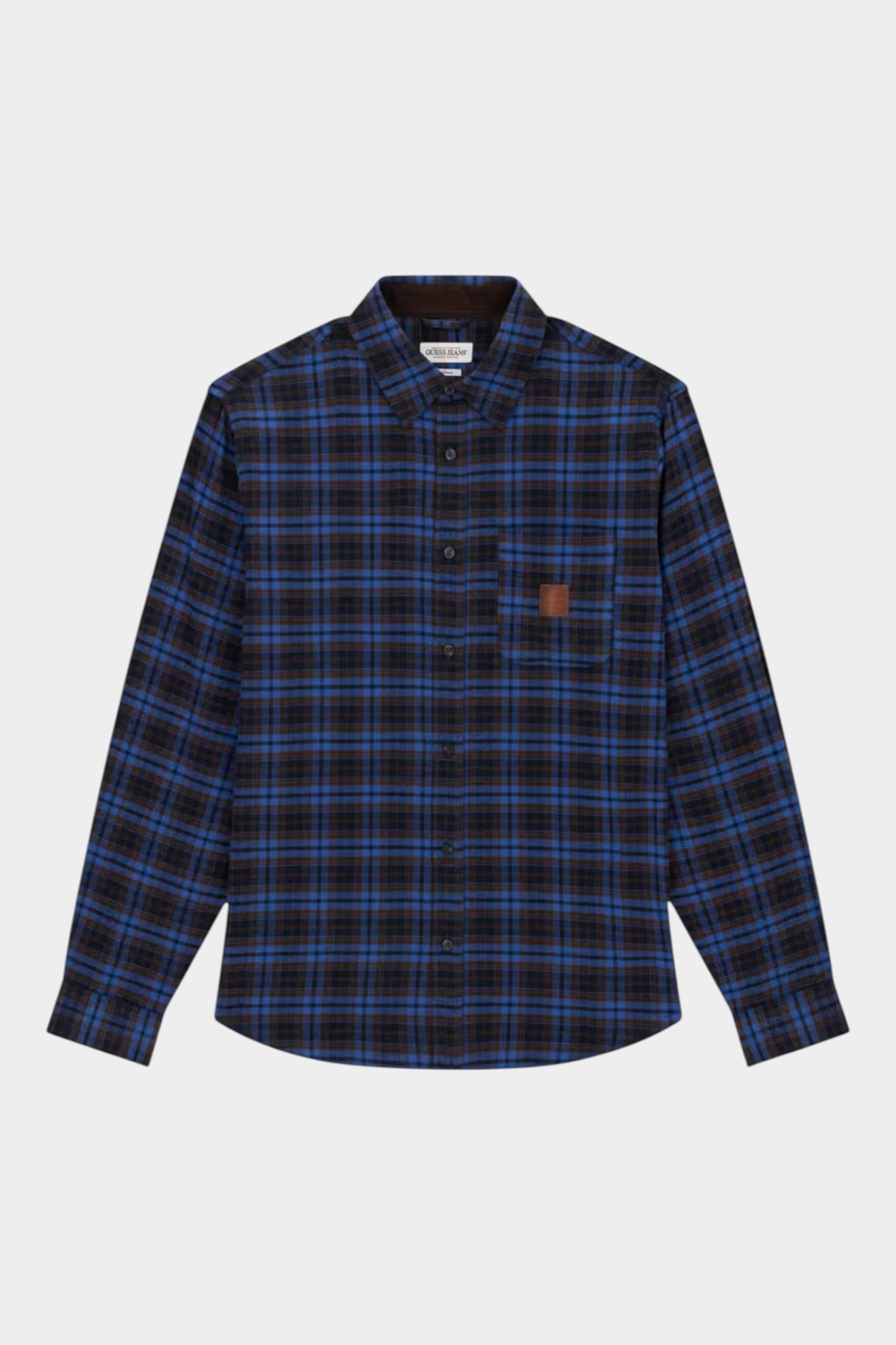 Camicia in flanella uomo blu guess - camicie