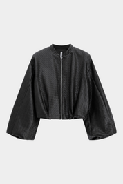 Bomber jacket corta donna nero imperial - giacche