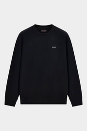 Felpa girocollo con logo uomo nero guess - felpe