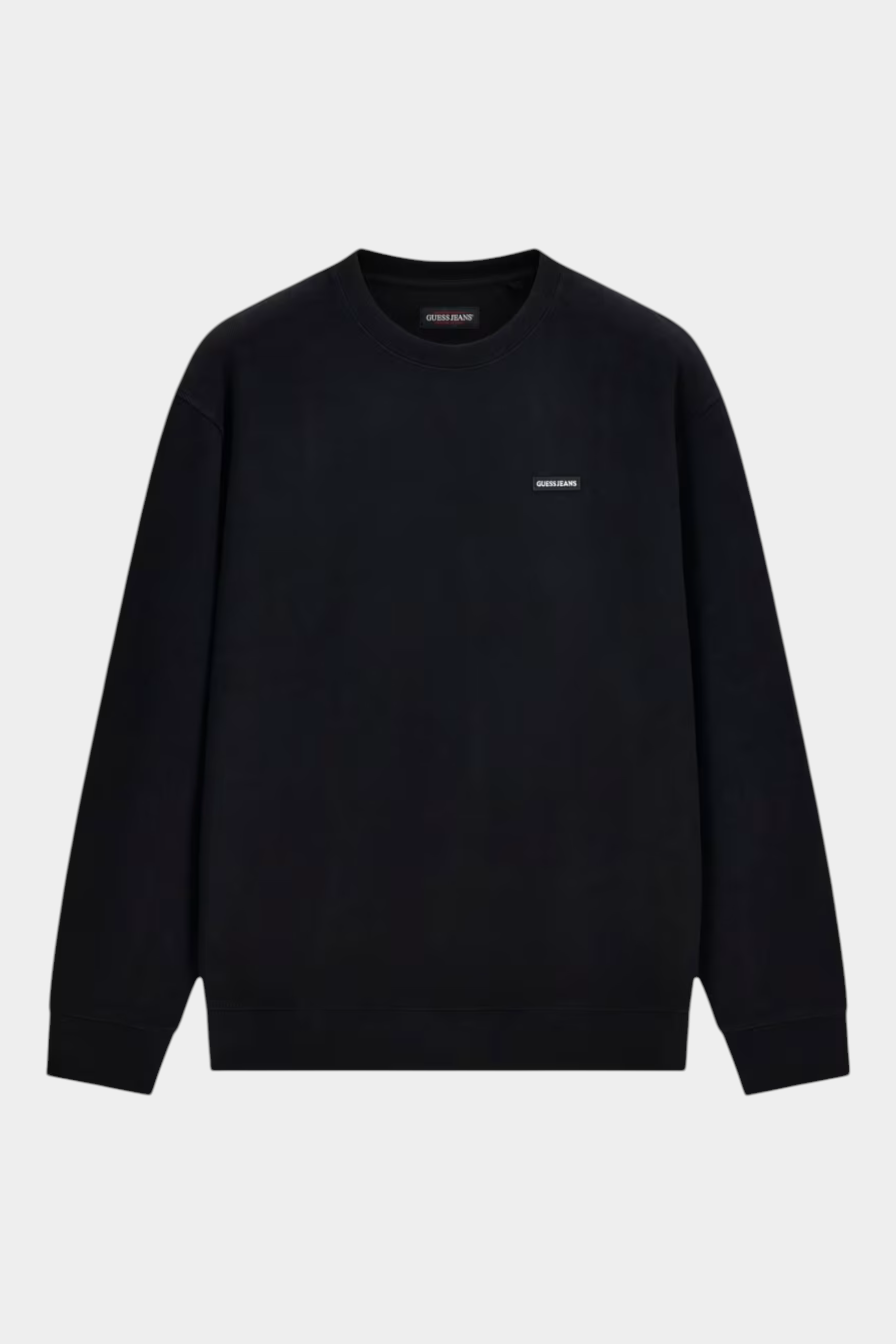 Felpa girocollo con logo uomo nero guess - felpe
