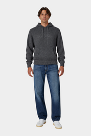 Felpa con cappuccio logo ricamato uomo grigio guess - felpe