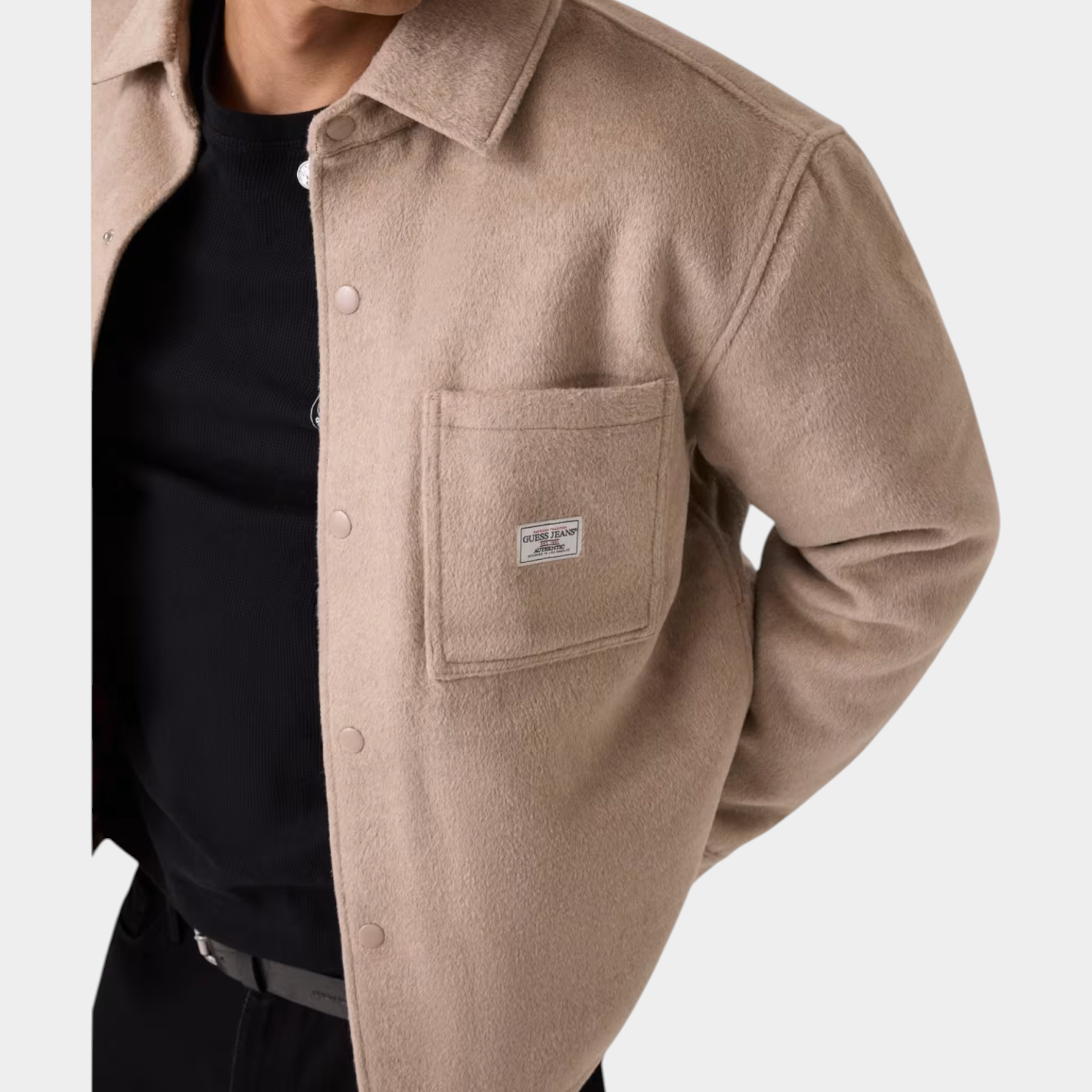 Giacca in lana uomo beige guess - giacche