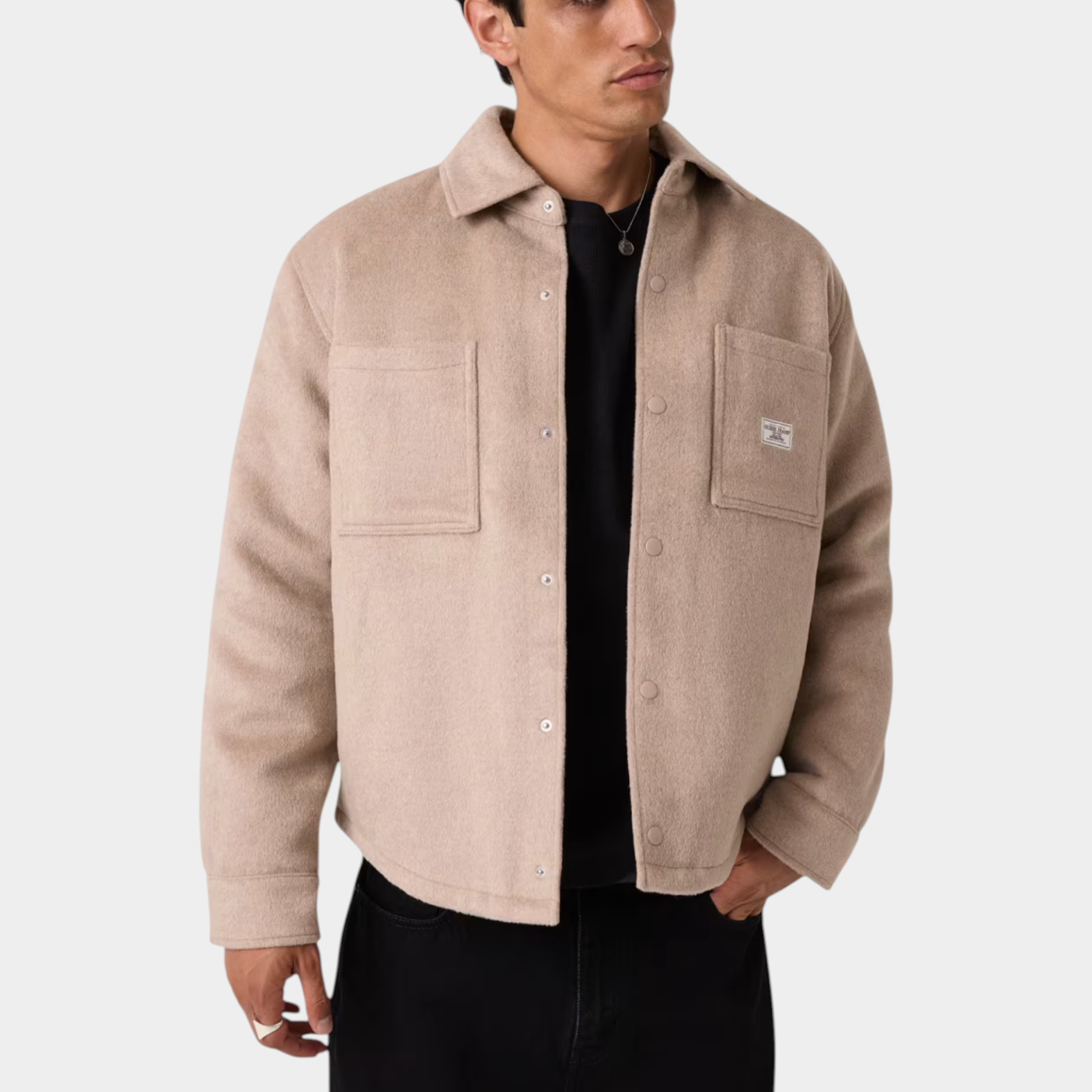Giacca in lana uomo beige guess - giacche