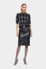 Gonna midi con cintura donna nero imperial - gonne