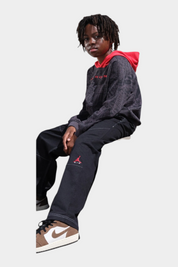 Felpa con cappuccio bambino nero jordan - felpe