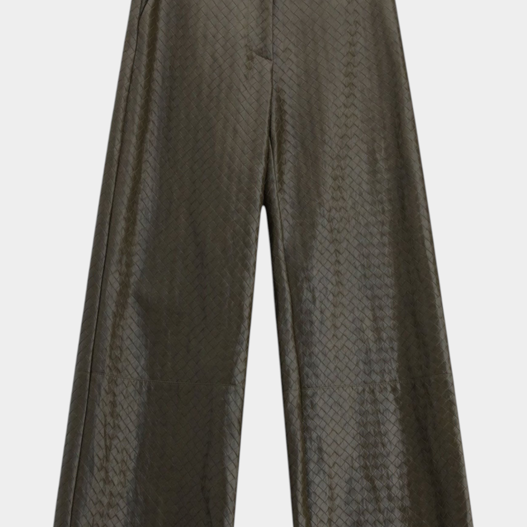 Pantaloni palazzo stampati vita alta donna marrone imperial