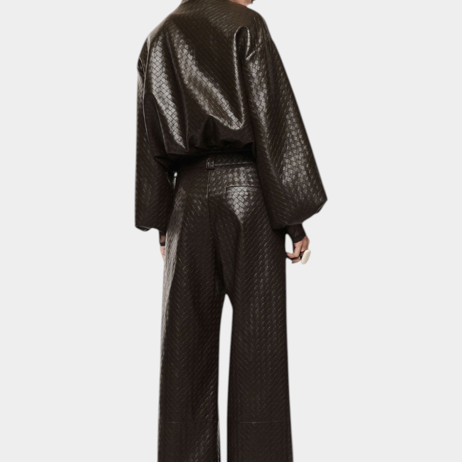 Pantaloni palazzo stampati vita alta donna marrone imperial