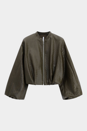 Bomber jacket corta donna marrone imperial - giacche