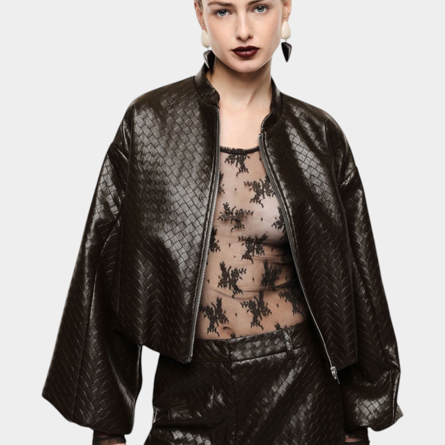 Bomber jacket corta donna marrone imperial - giacche
