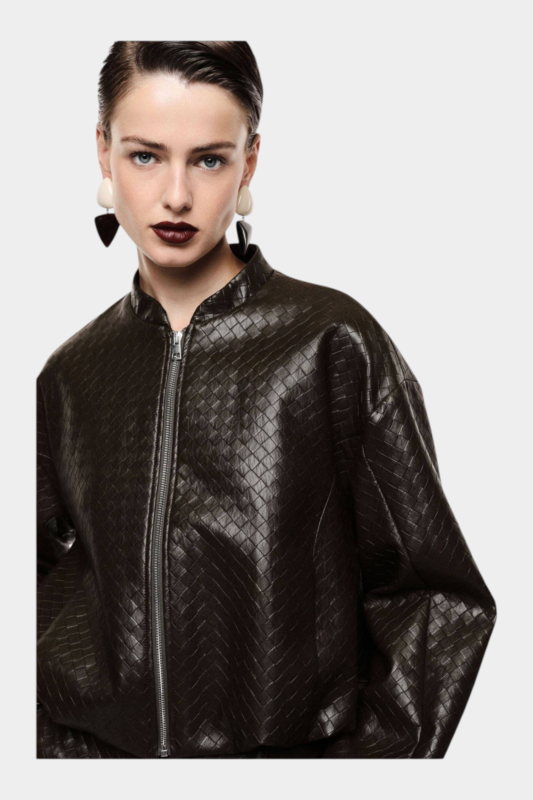 Bomber jacket corta donna marrone imperial - giacche