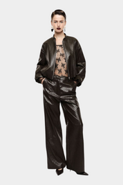 Bomber jacket corta donna marrone imperial - giacche