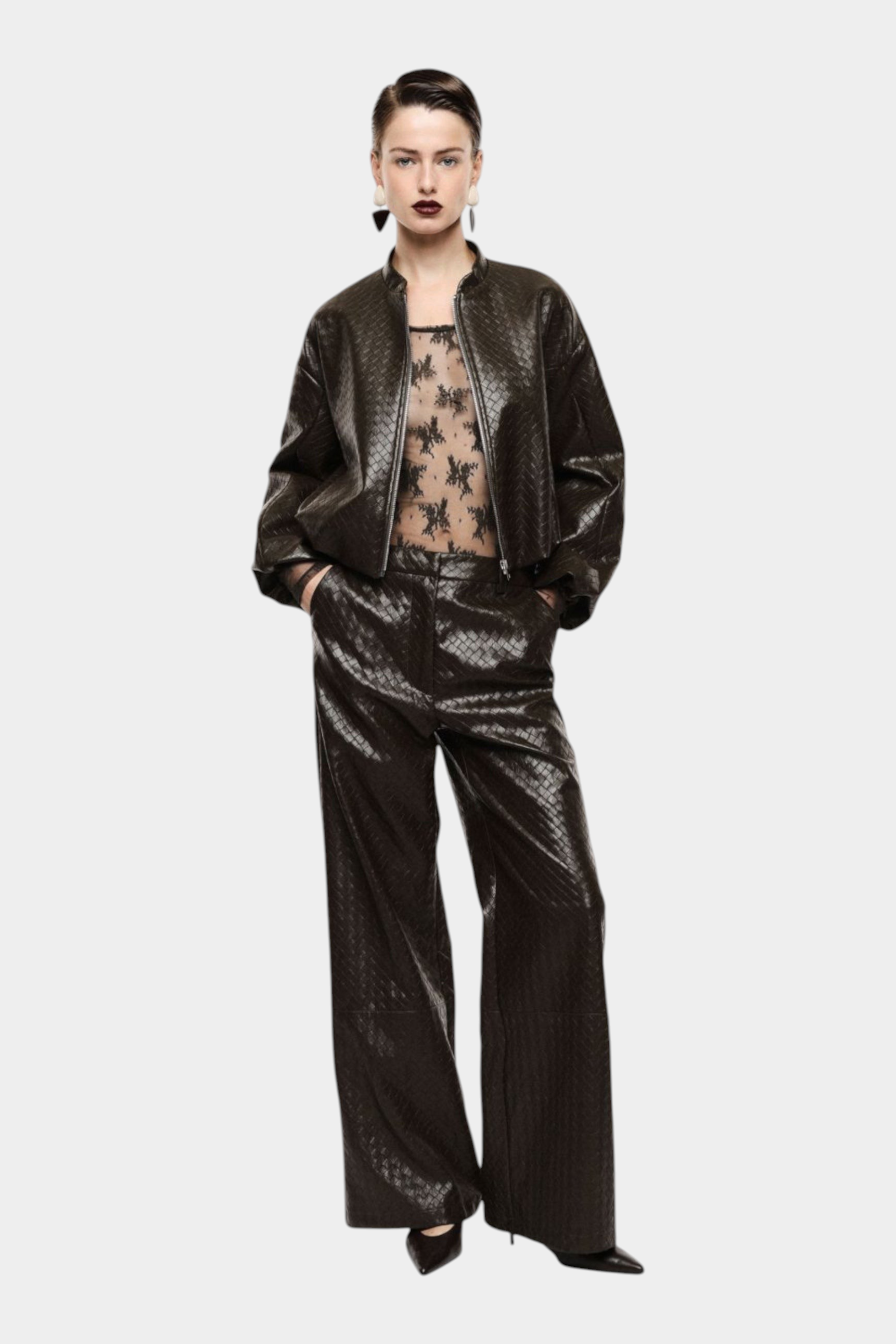 Bomber jacket corta donna marrone imperial - giacche