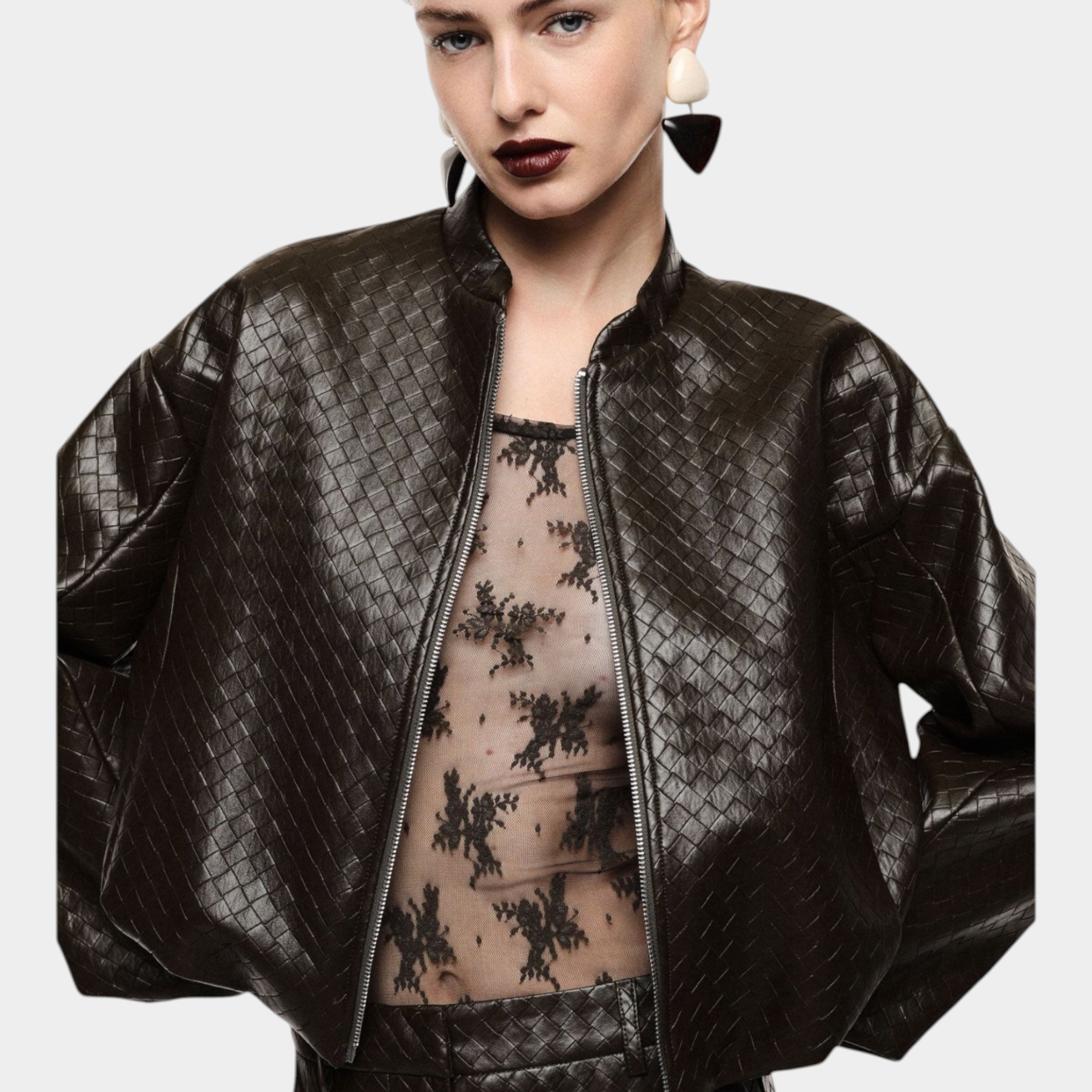 Bomber jacket corta donna marrone imperial - giacche