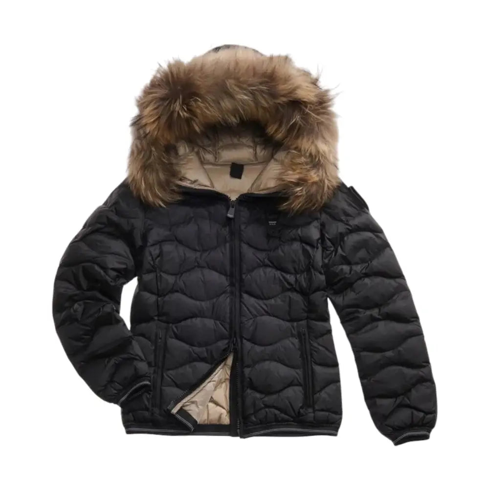 Piumino con bordo in pelliccia aldie Bambina Blauer Blauer