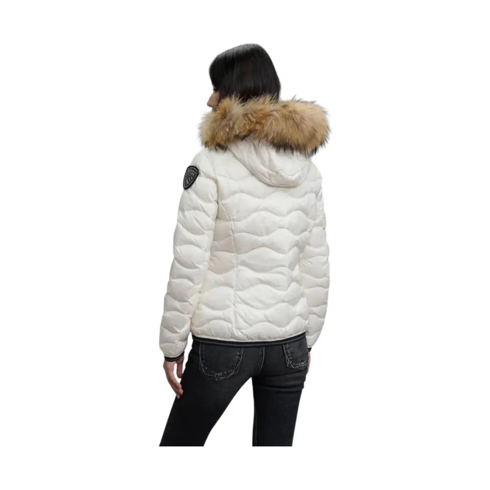 Piumino con bordo in pelliccia aldie Donna Blauer Blauer