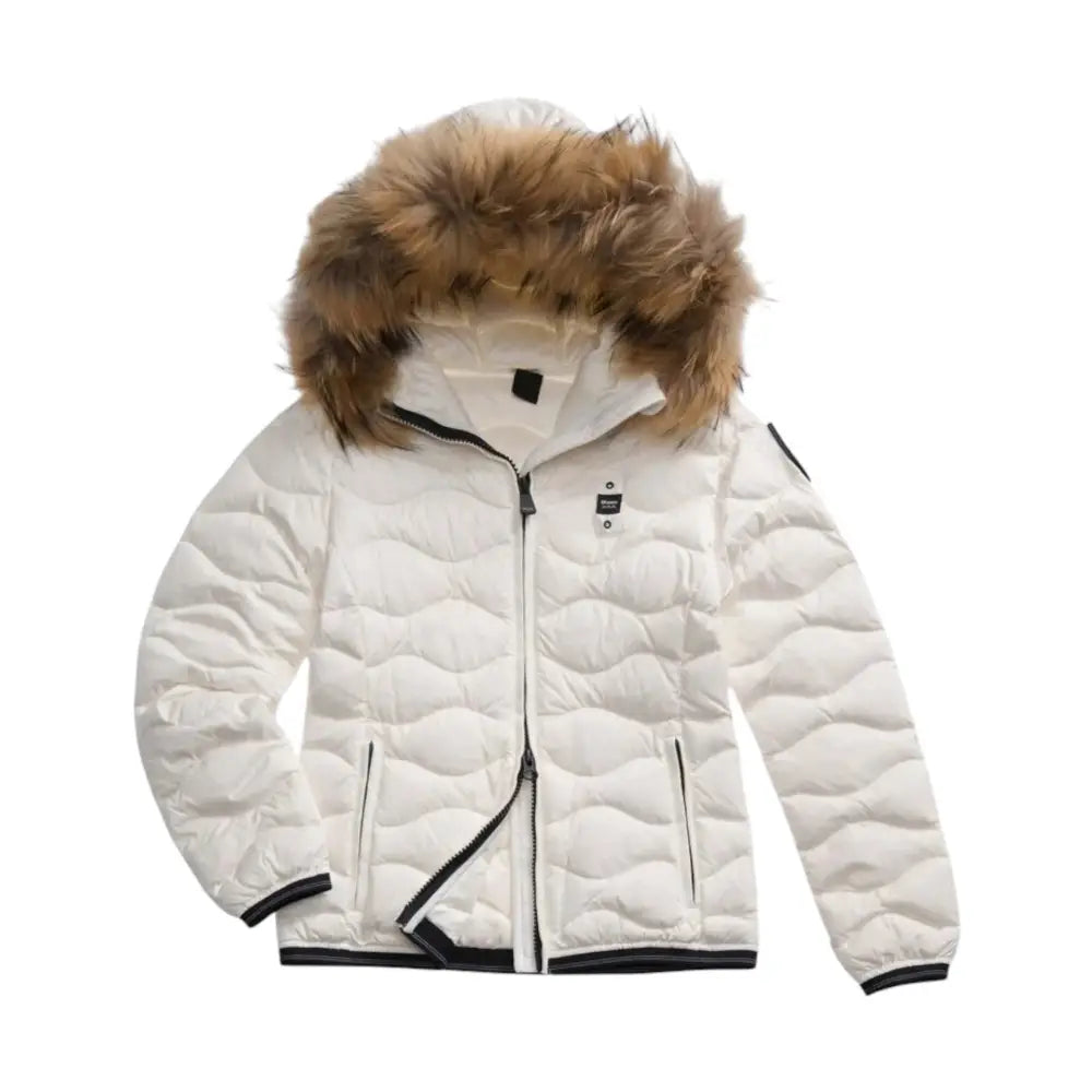 Piumino con bordo in pelliccia aldie Donna Blauer Blauer