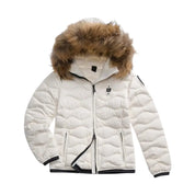 Piumino con bordo in pelliccia aldie Donna Blauer Blauer