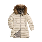 Piumino lungo con pelliccia kristin Donna Blauer Blauer