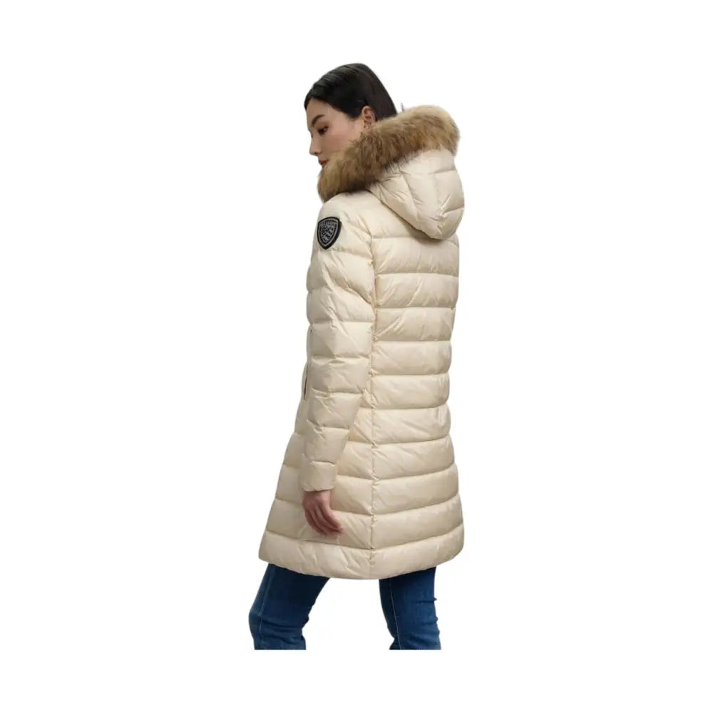 Piumino lungo con pelliccia kristin Donna Blauer Blauer