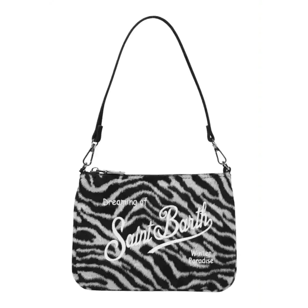 Pochette parisienne mini felt porta oggetti fantasia zebrata Donna MC2 Saint Barth - Follower SRL