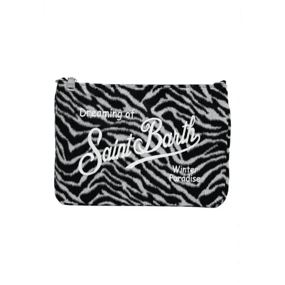 Pochette parisienne mini felt porta oggetti fantasia zebrata Donna MC2 Saint Barth - Follower SRL