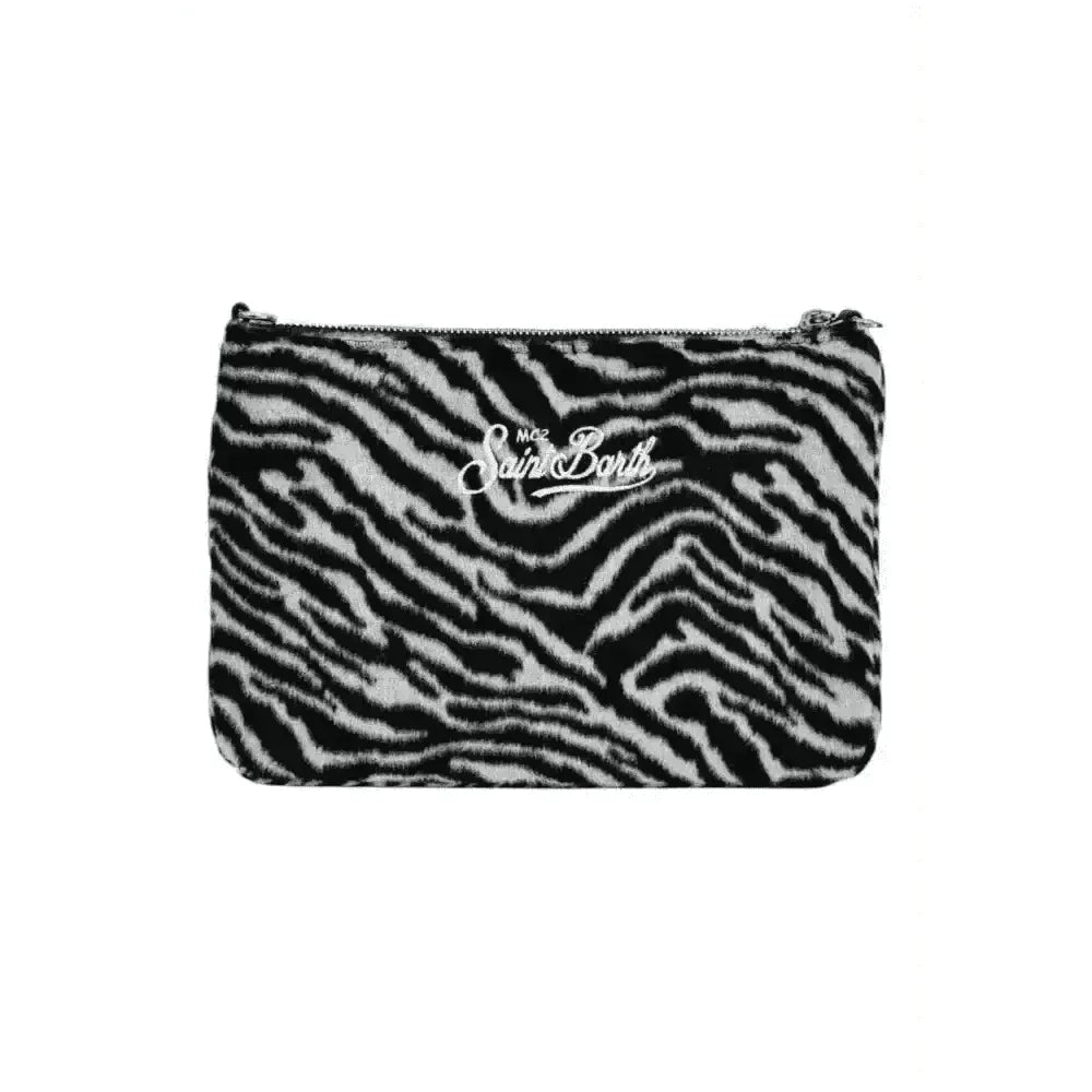 Pochette parisienne mini felt porta oggetti fantasia zebrata Donna MC2 Saint Barth - Follower SRL