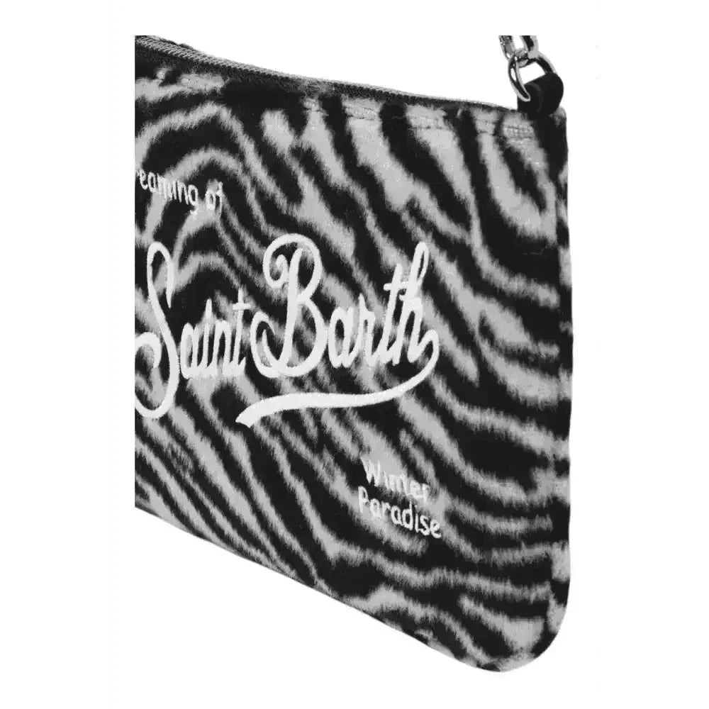 Pochette parisienne mini felt porta oggetti fantasia zebrata Donna MC2 Saint Barth - Follower SRL