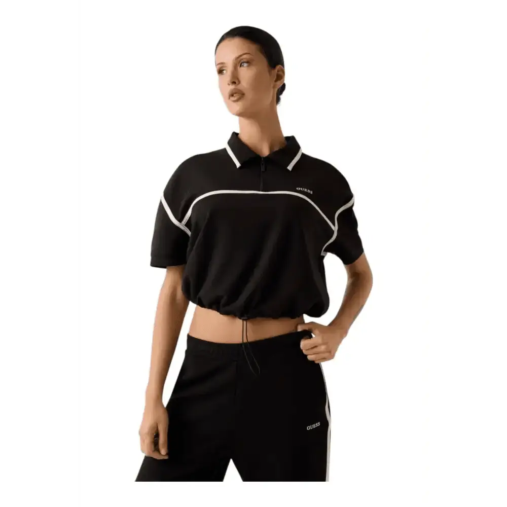 Polo mezza zip crop Donna Guess Activewear - Follower SRL