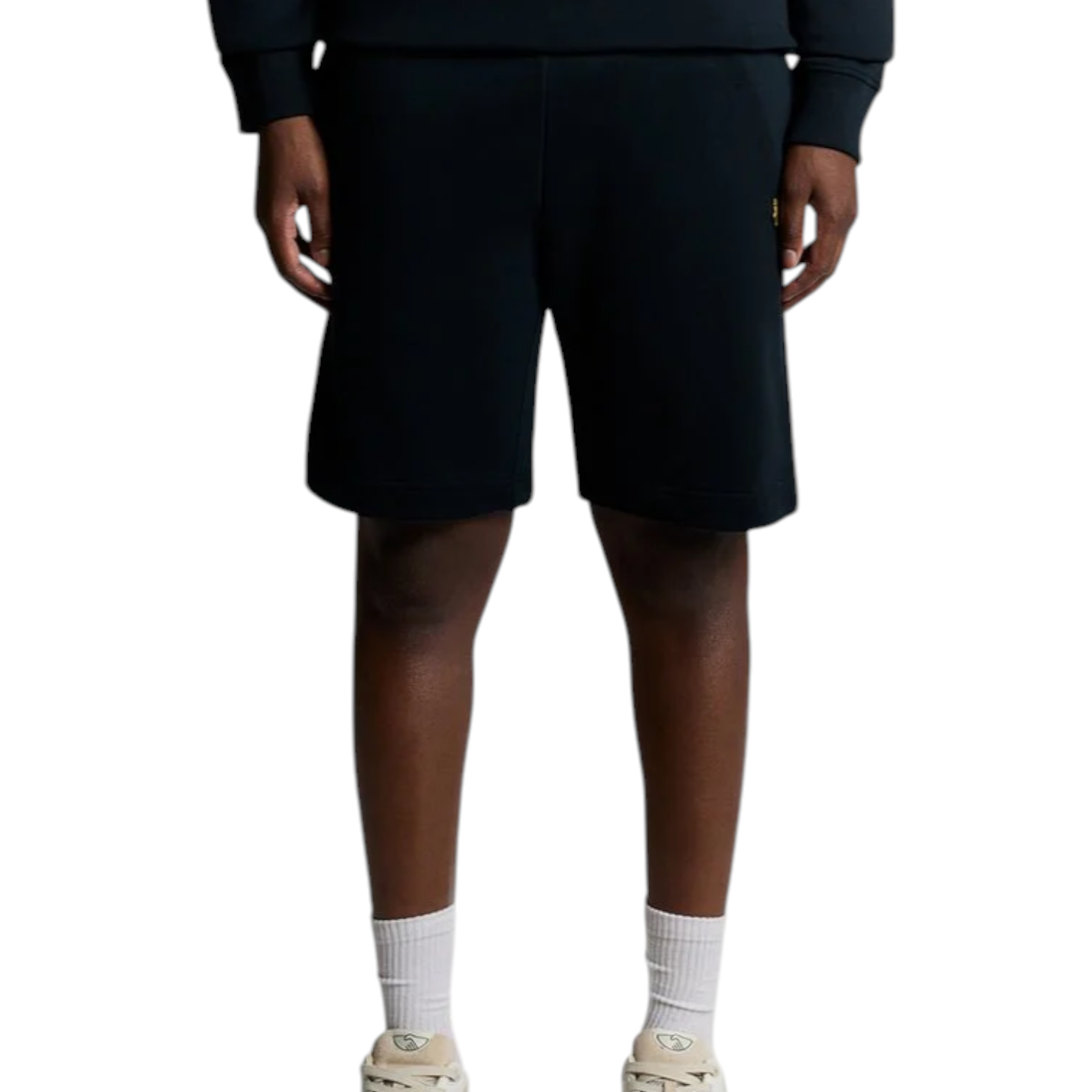 Shorts jogger in cotone uomo blu lyle e scott pantaloncini neri in cotone morbido con vestibilità rilassata e cuciture laterali sottili