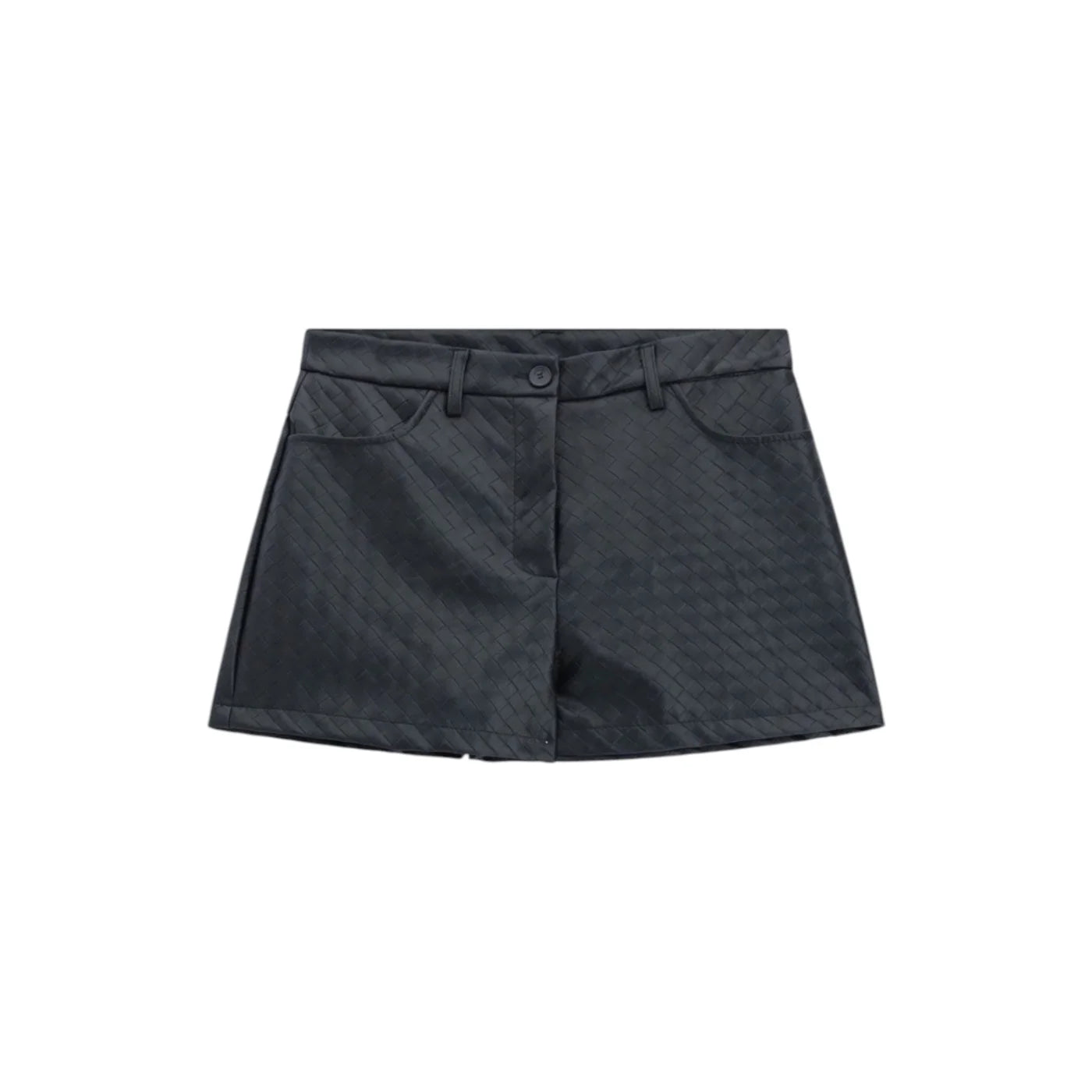 Shorts regular-fit con motivo geometrico e tasche donna nero imperial