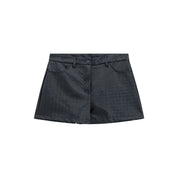Shorts regular-fit con motivo geometrico e tasche donna nero imperial