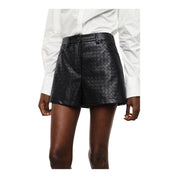 Shorts regular-fit con motivo geometrico e tasche donna nero imperial