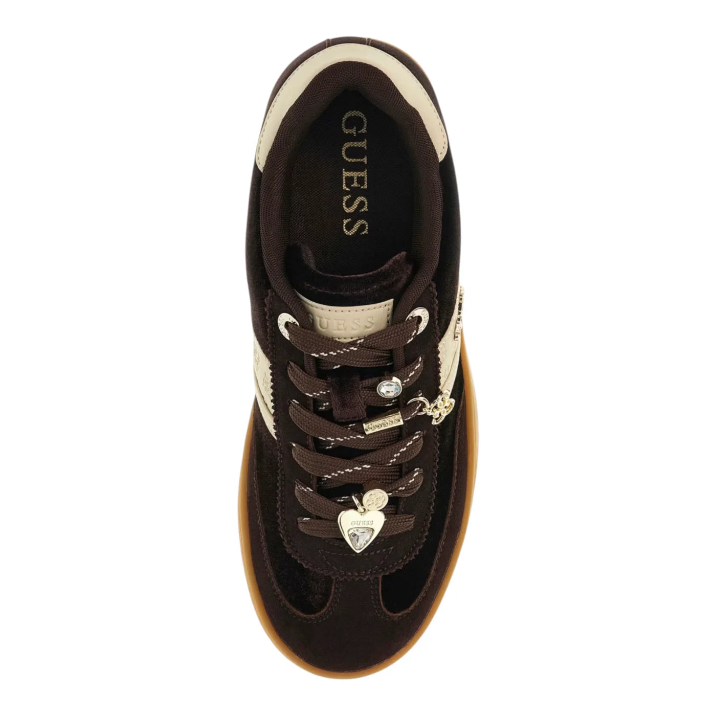 Sneakers naoki velvet donna marrone guess
