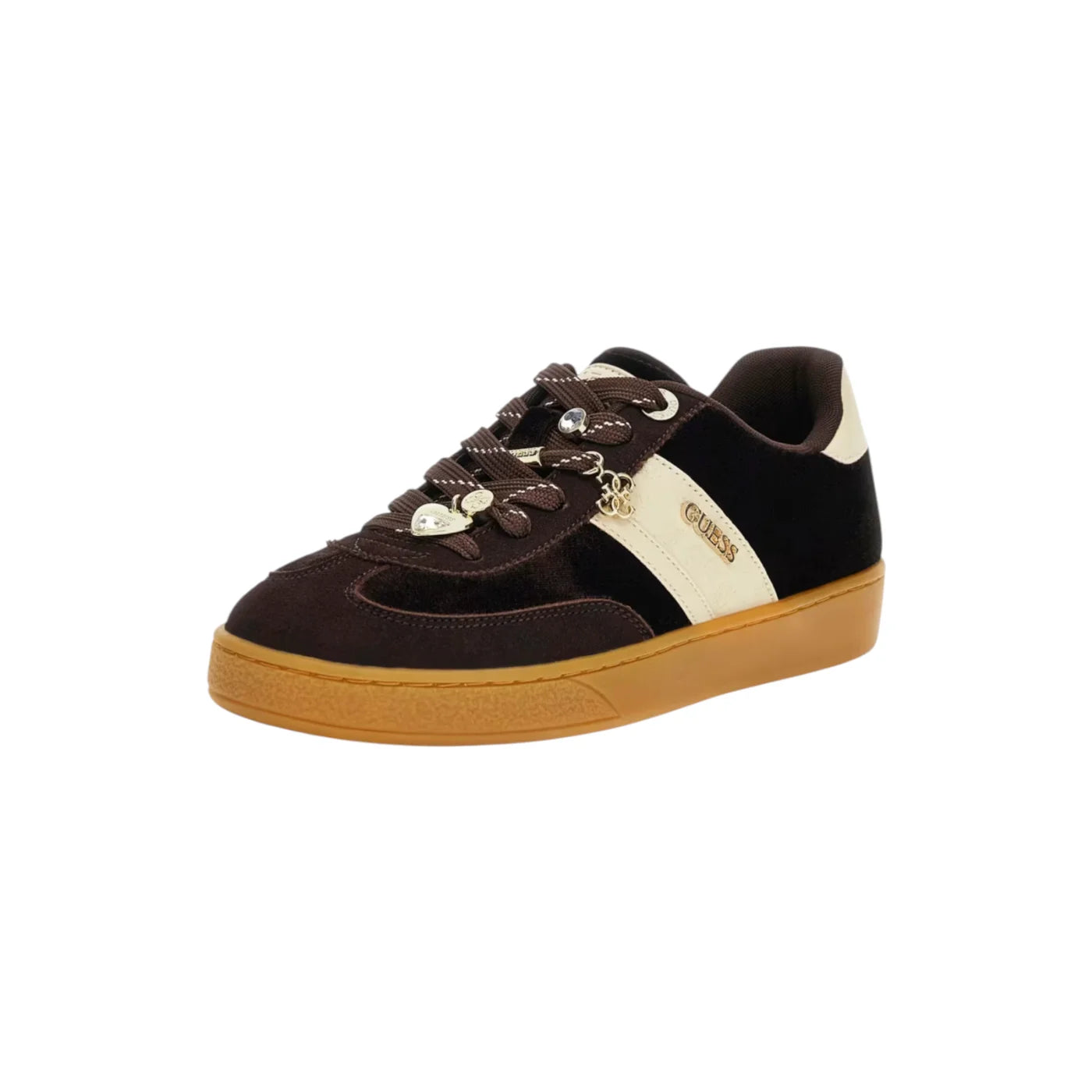 Sneakers naoki velvet donna marrone guess