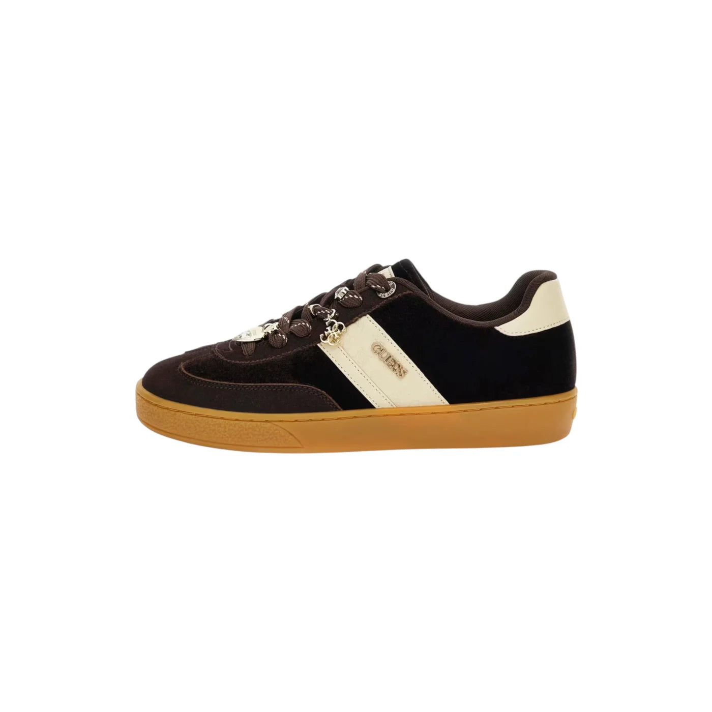 Sneakers naoki velvet donna marrone guess