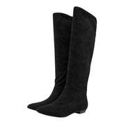 Stivale alto in camoscio donna nero guess - stivali e stivaletti
