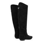 Stivale alto in camoscio donna nero guess - stivali e stivaletti