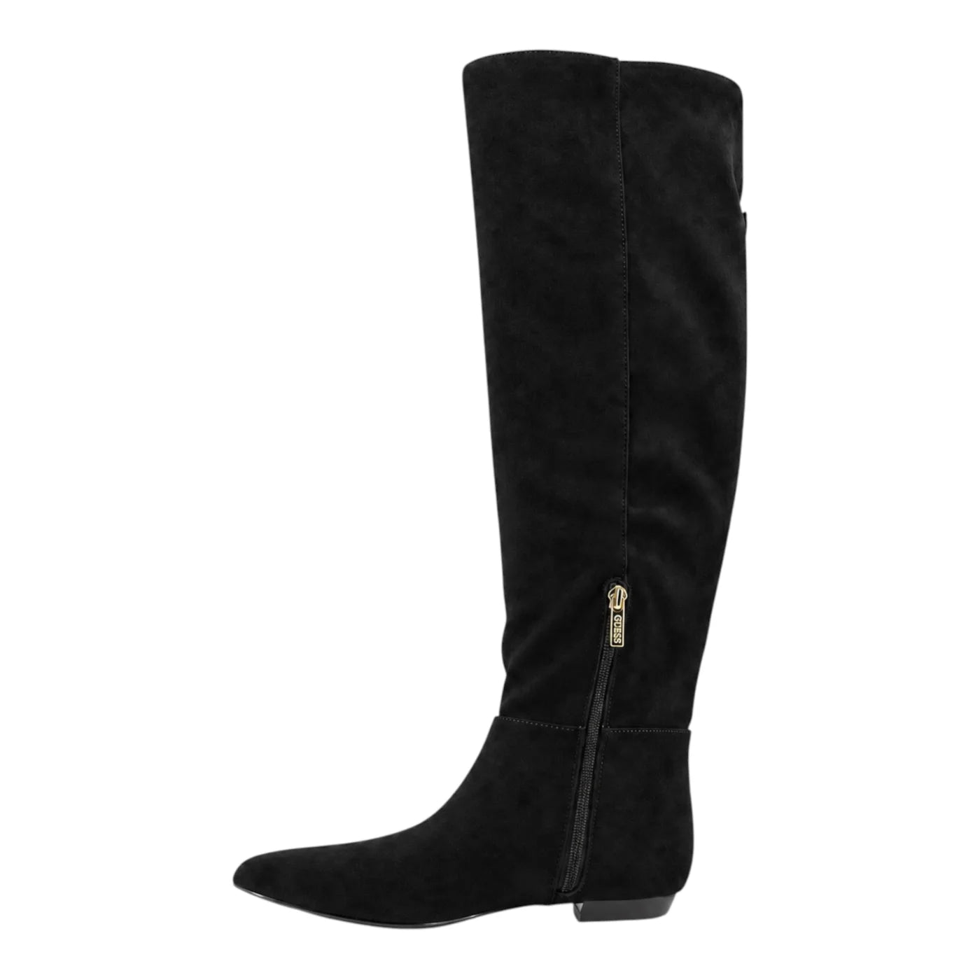 Stivale alto in camoscio donna nero guess - stivali e stivaletti