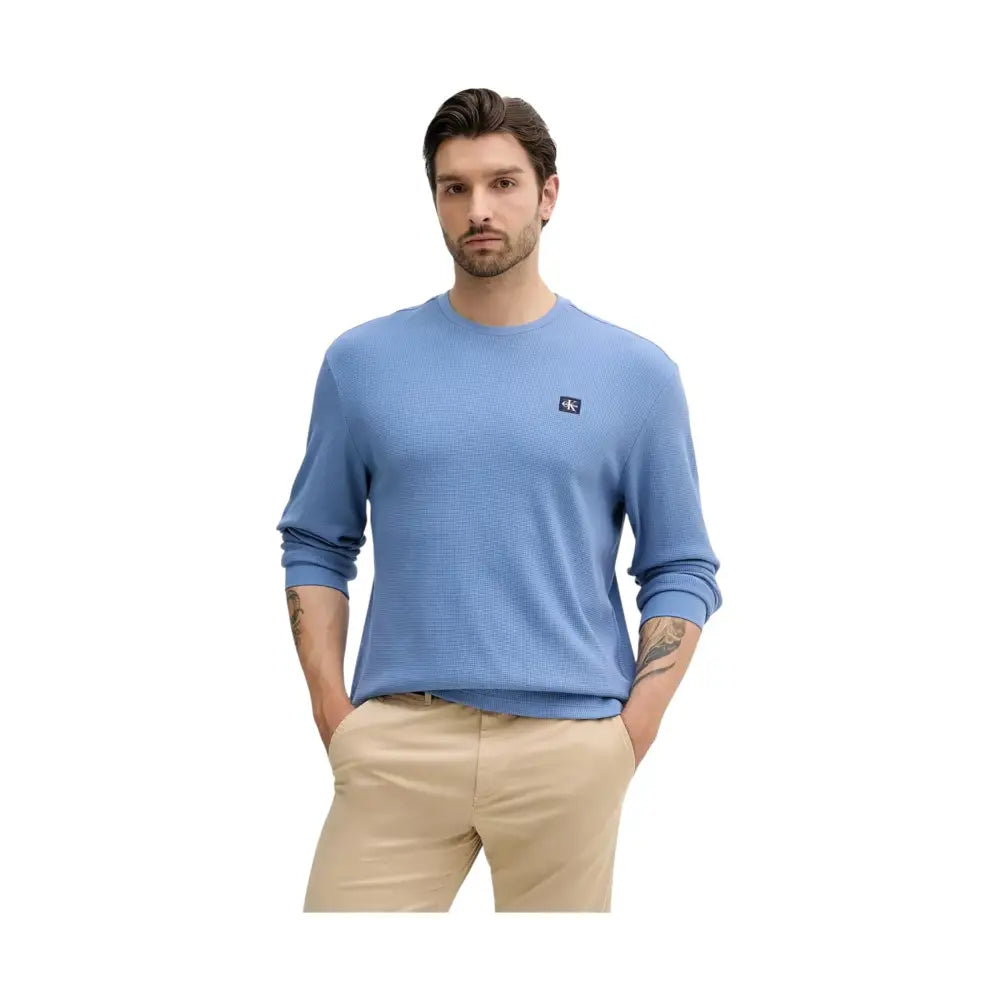 T-Shirt A Nido D'ape Manica Lunga Uomo Calvin Klein Jeans Calvin Klein Jeans