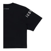 T-shirt Bambina Dsquared2 Icon cropped glitter Dsquared2