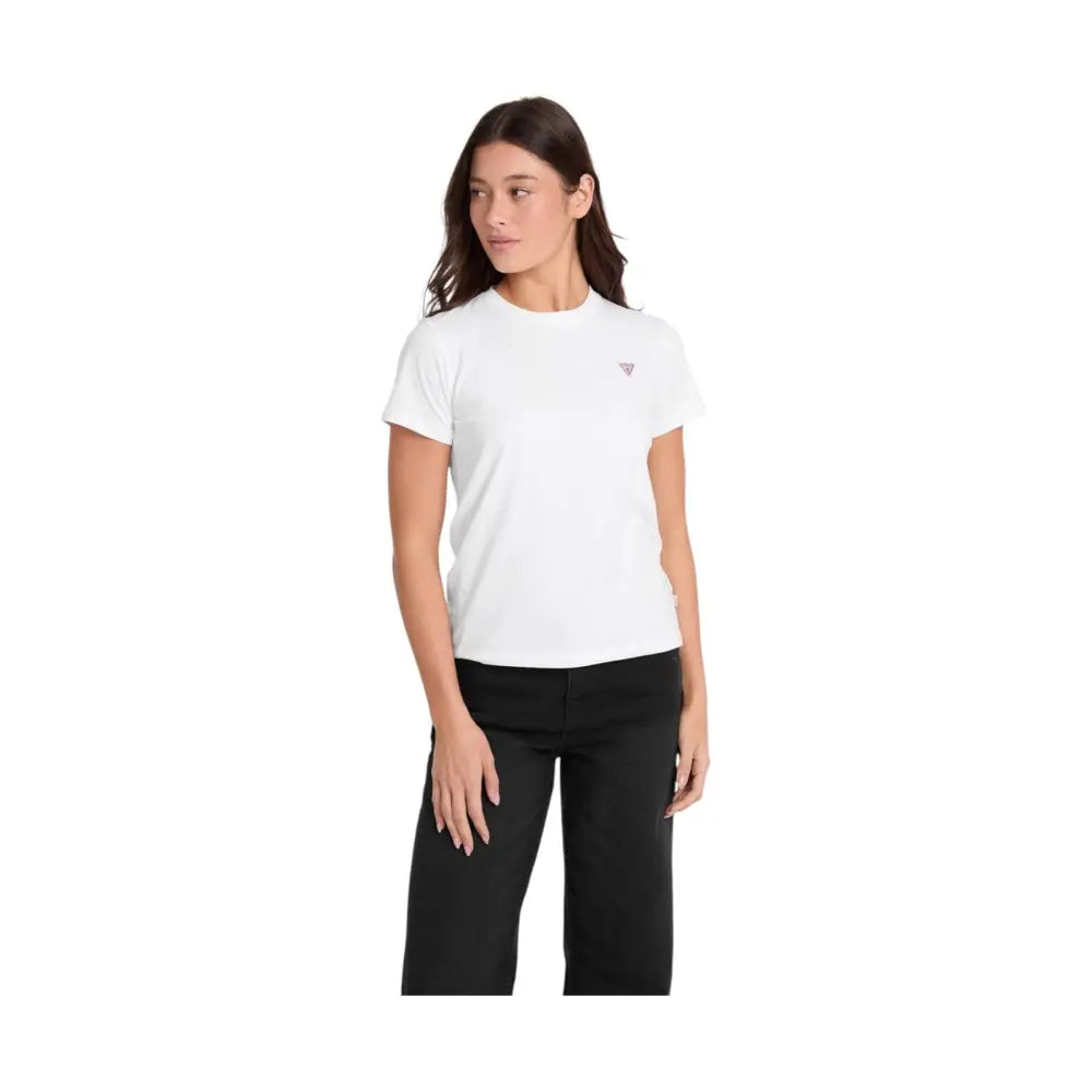 T-shirt classica con logo triangolo mini Donna Guess Jeans Guess Jeans