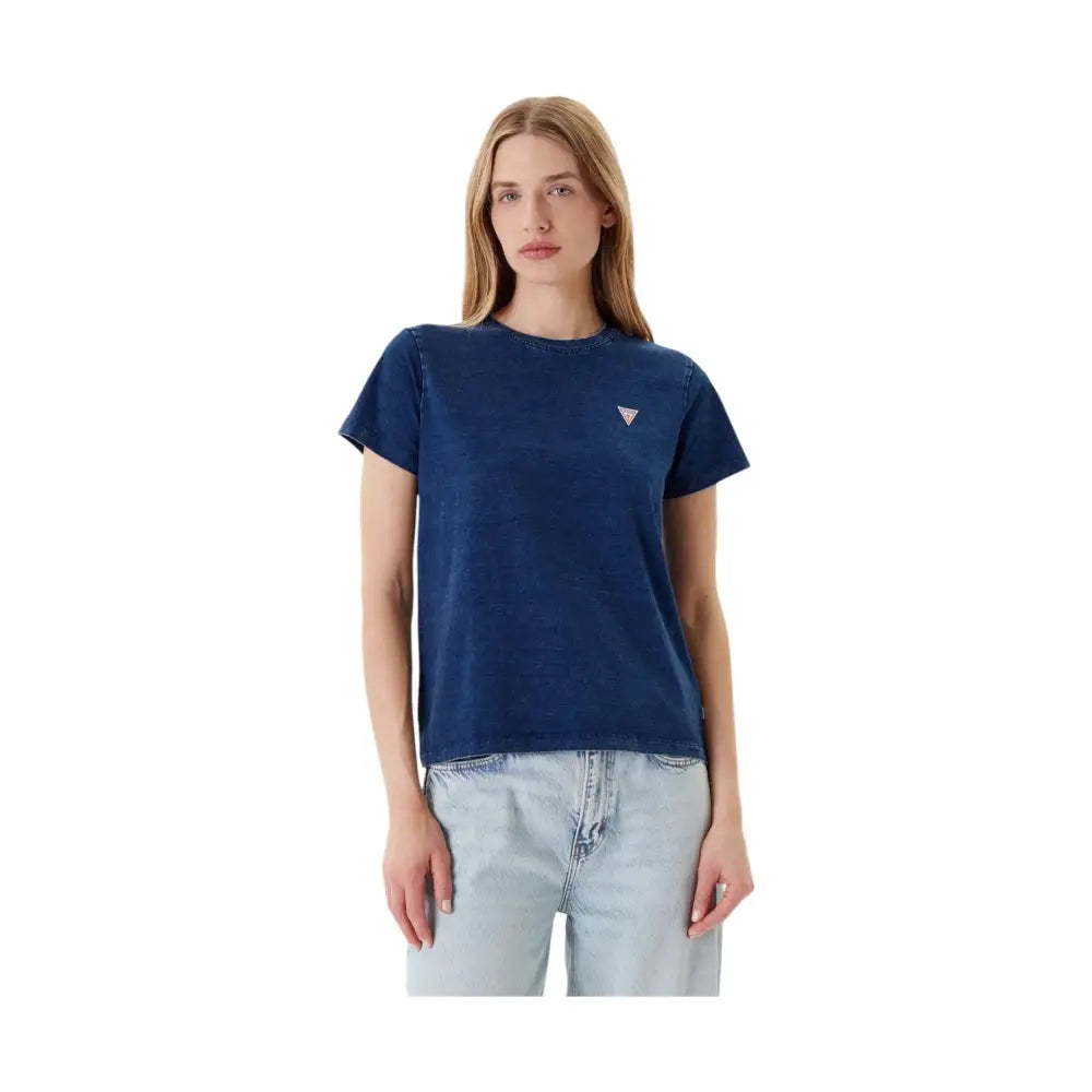 T-shirt classica con logo triangolo mini Donna Guess Jeans Guess Jeans