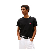 T-shirt con distintivo Tommy tono su tono Uomo Tommy Hilfiger Jeans Tommy Hilfiger Jeans