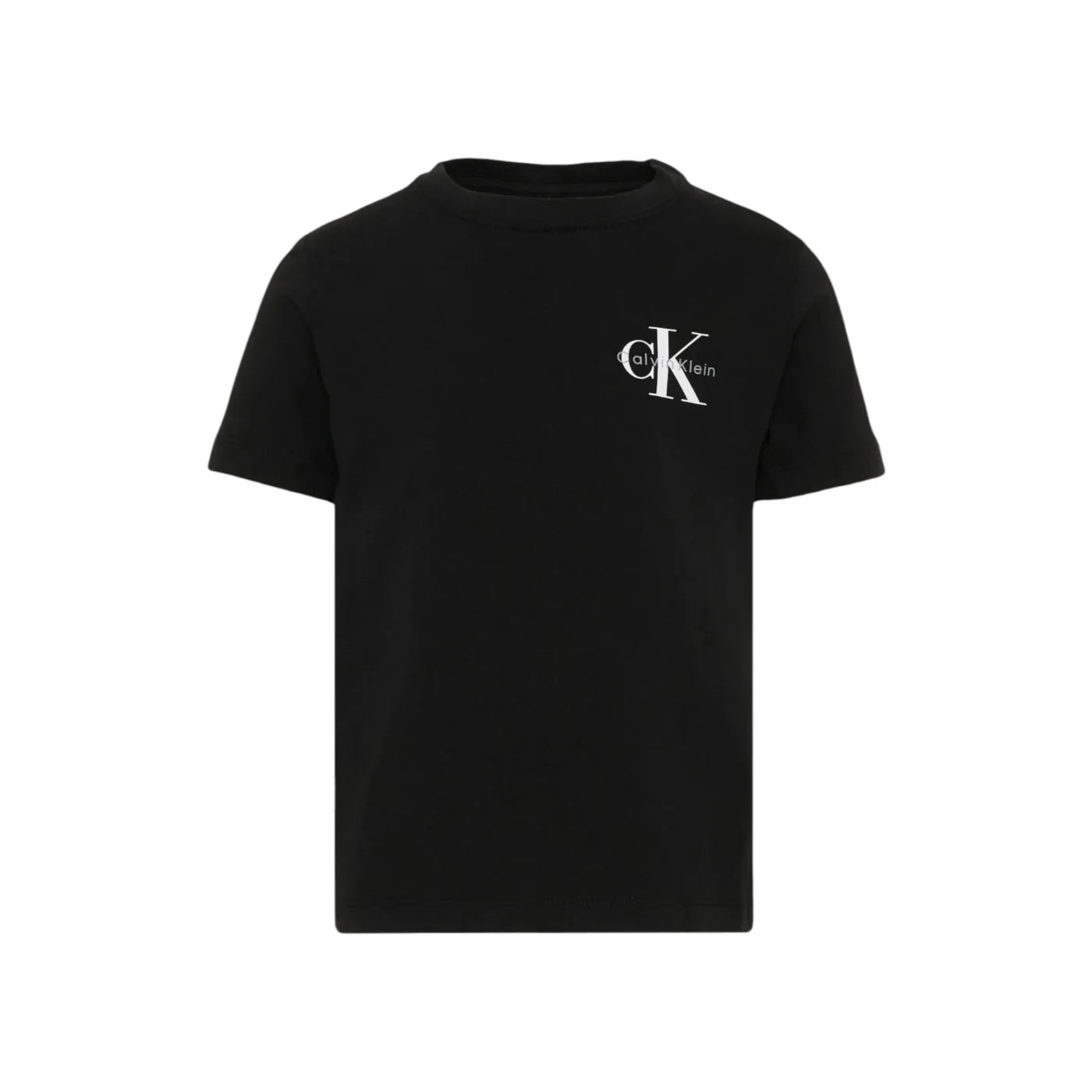 T-shirt con logo iconico bambino nero calvin klein