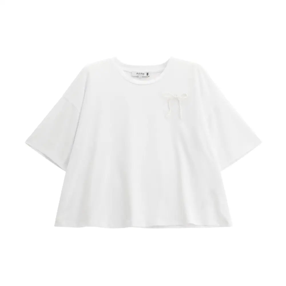 T-shirt con nastro decorativo Donna Please Please